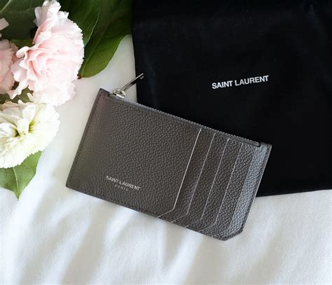 ysl fragment zipped card case in grained leather|Saint Laurent Fragment Zipped Card Case – One Year Review.